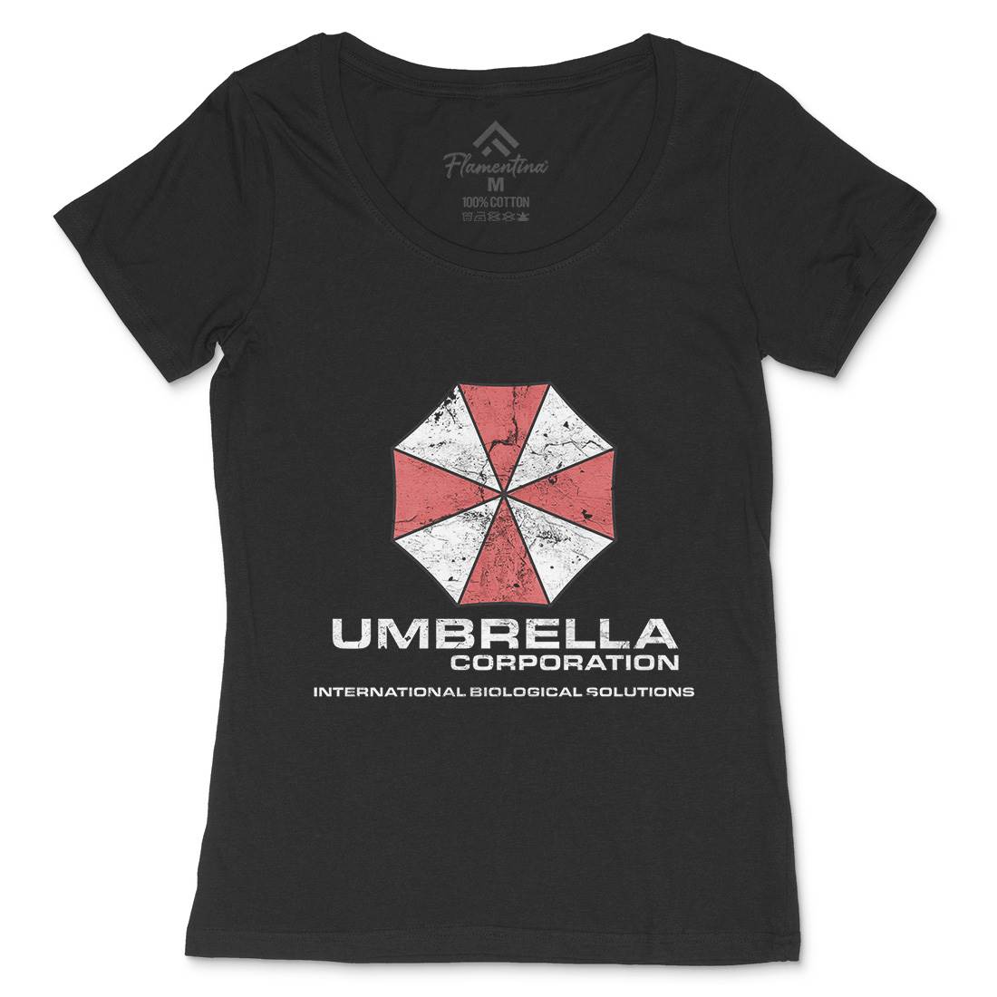 Umbrella Corp Womens Scoop Neck T-Shirt Horror D439