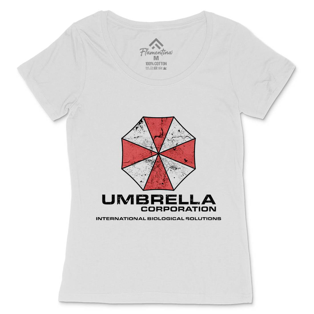 Umbrella Corp Womens Scoop Neck T-Shirt Horror D439