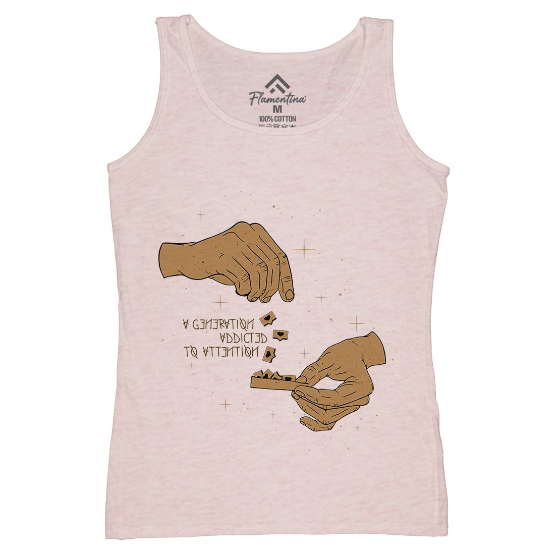 Addicted To Attention Womens Organic Tank Top Vest Media D442