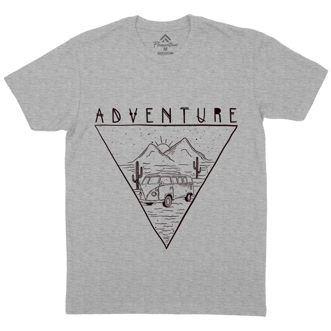Adventure Mens Organic Crew Neck T-Shirt Nature D443