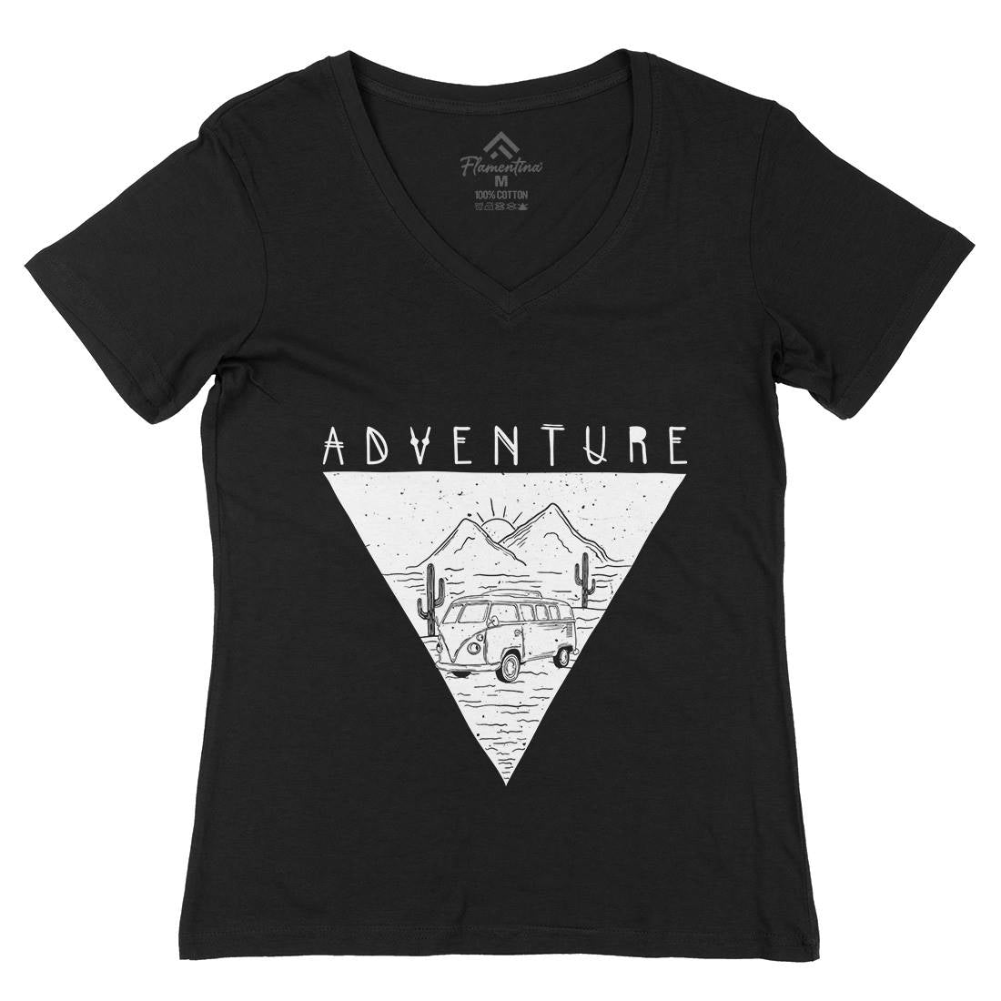 Adventure Womens Organic V-Neck T-Shirt Nature D443