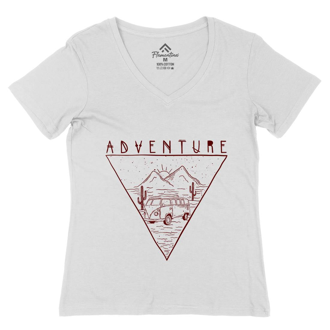 Adventure Womens Organic V-Neck T-Shirt Nature D443