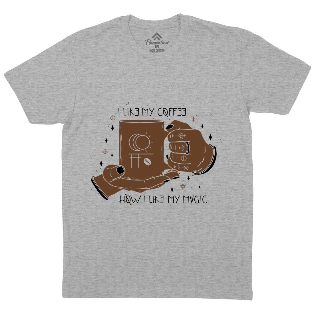 Black Coffee Mens Crew Neck T-Shirt Horror D445