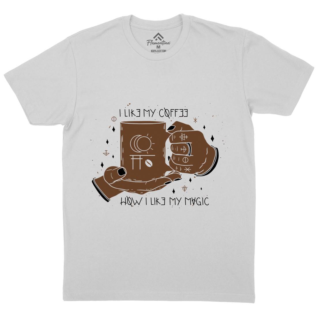Black Coffee Mens Crew Neck T-Shirt Horror D445