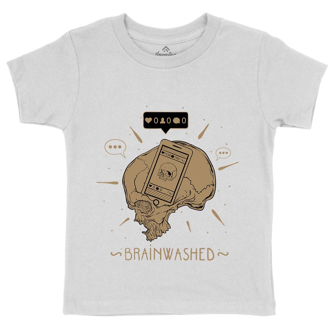 Brainwashed Kids Crew Neck T-Shirt Media D446