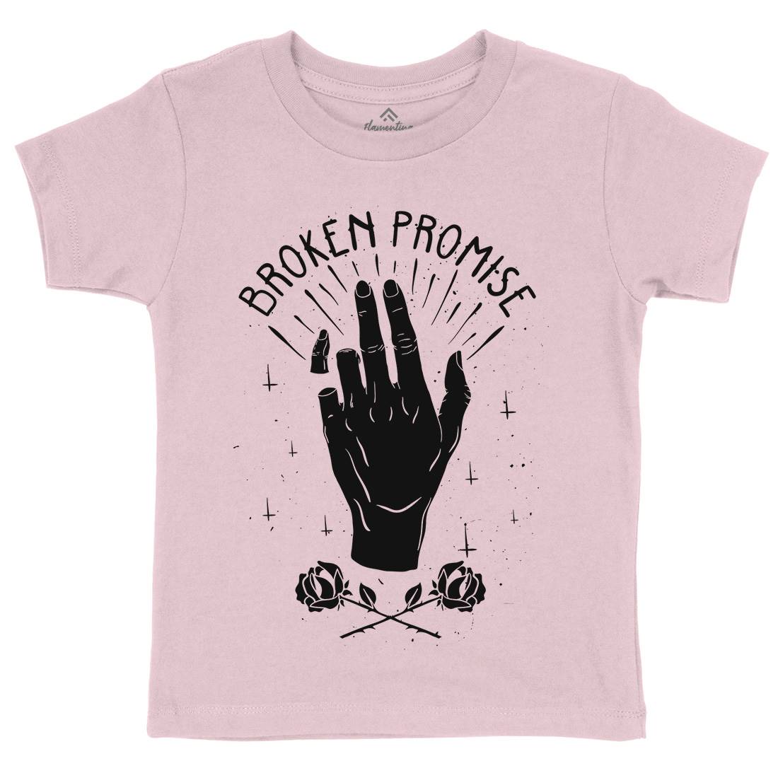 Broken Promise Kids Crew Neck T-Shirt Retro D447