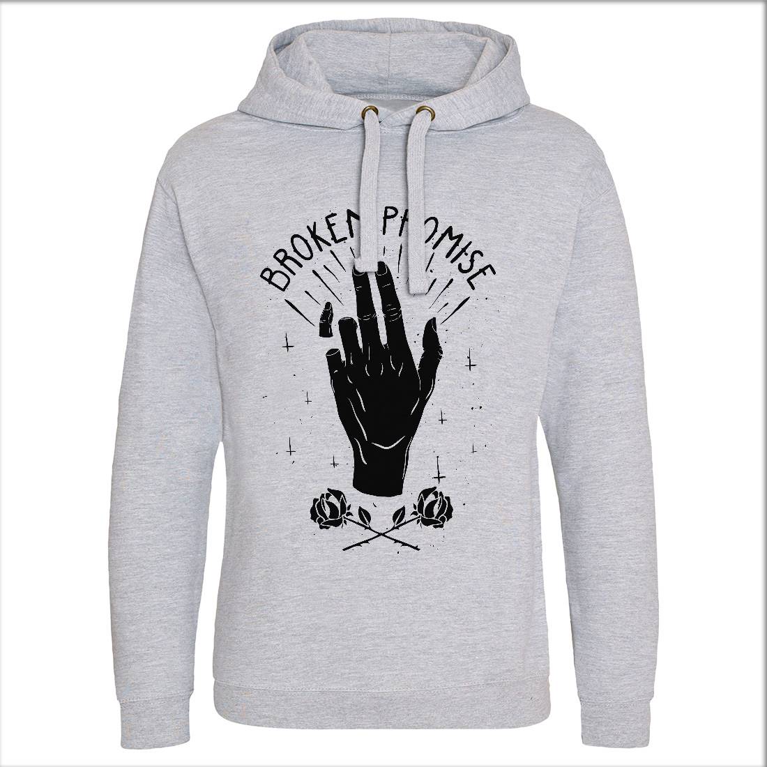 Broken Promise Mens Hoodie Without Pocket Retro D447