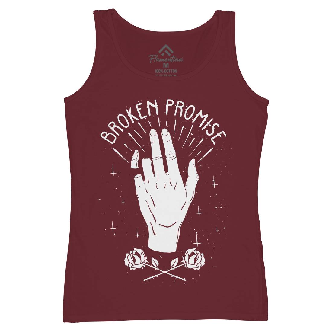 Broken Promise Womens Organic Tank Top Vest Retro D447