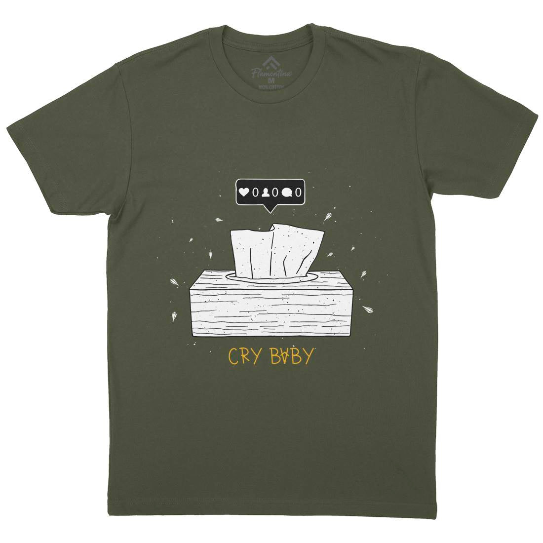 Cry Baby Mens Organic Crew Neck T-Shirt Media D450