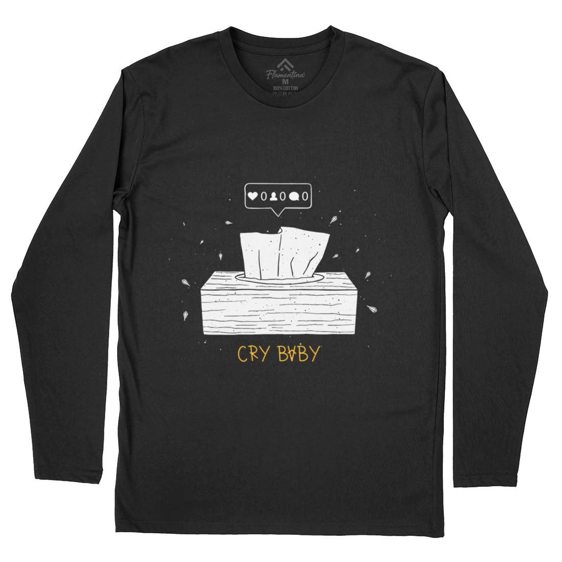 Cry Baby Mens Long Sleeve T-Shirt Media D450