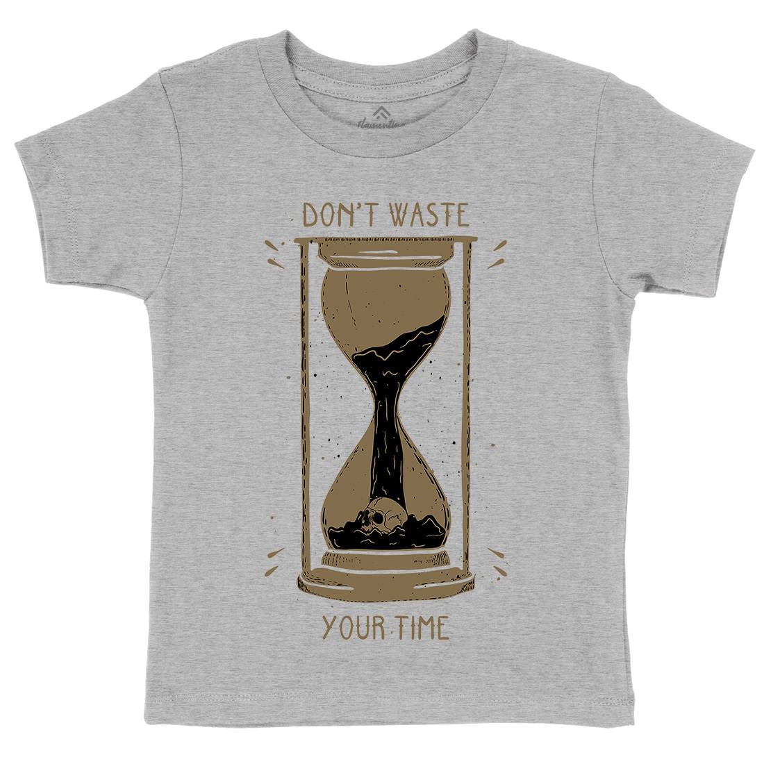 Don&#39;t Waste Your Time Kids Crew Neck T-Shirt Quotes D452