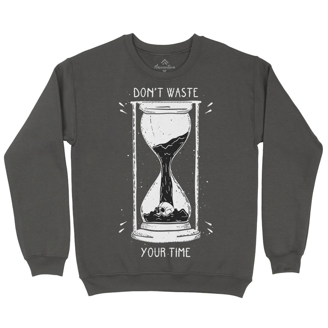 Don&#39;t Waste Your Time Kids Crew Neck Sweatshirt Quotes D452