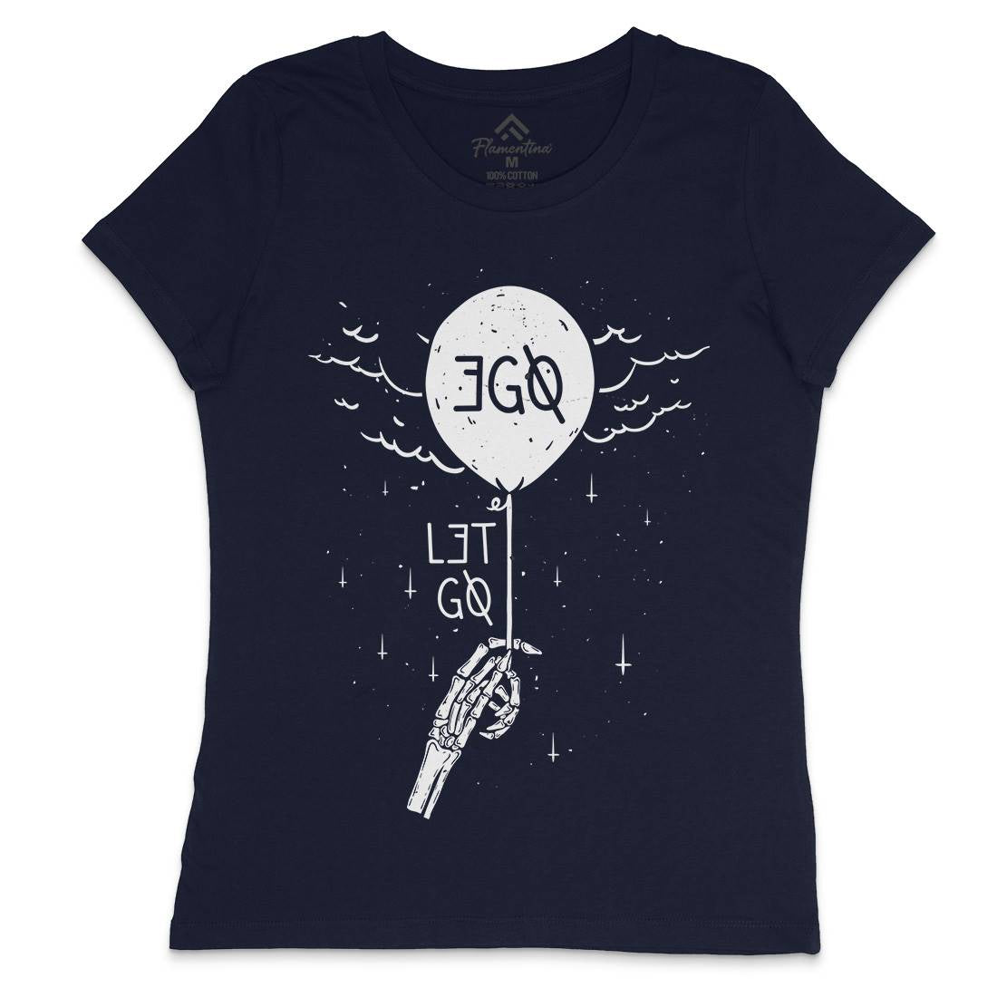 Ego Womens Crew Neck T-Shirt Quotes D453