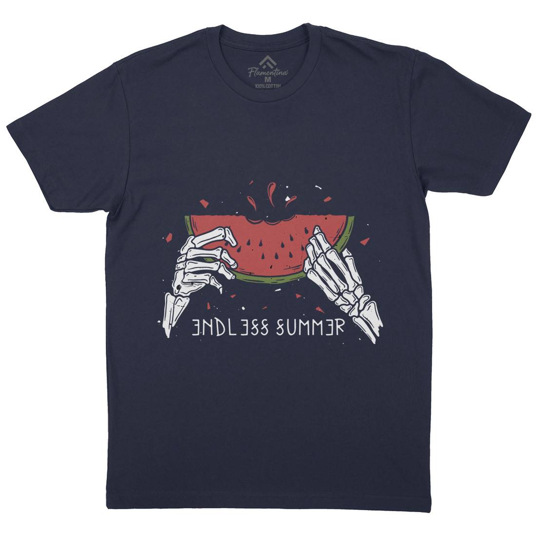 Endless Summer Mens Organic Crew Neck T-Shirt Holiday D454