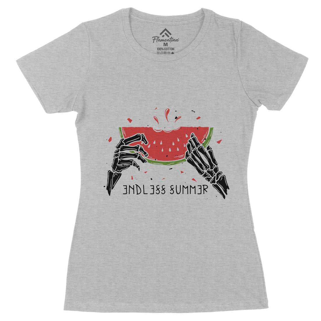 Endless Summer Womens Organic Crew Neck T-Shirt Holiday D454