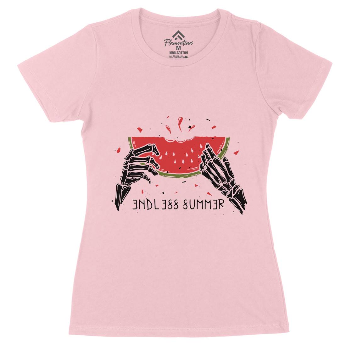 Endless Summer Womens Organic Crew Neck T-Shirt Holiday D454