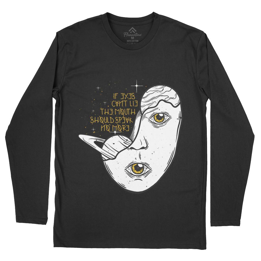 Eyes Can&#39;t Lie Mens Long Sleeve T-Shirt Quotes D455