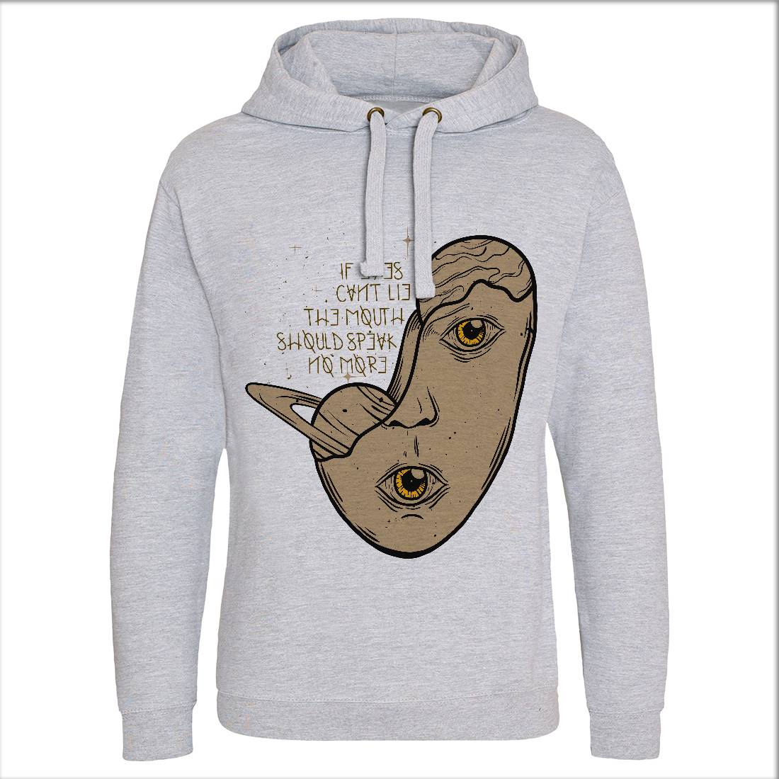 Eyes Can&#39;t Lie Mens Hoodie Without Pocket Quotes D455