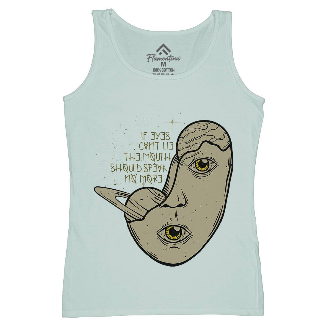 Eyes Can&#39;t Lie Womens Organic Tank Top Vest Quotes D455