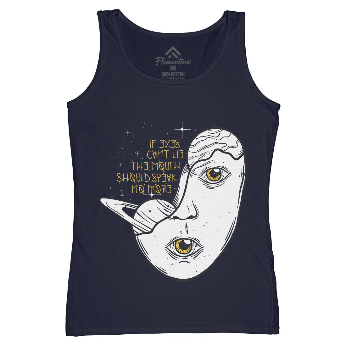 Eyes Can&#39;t Lie Womens Organic Tank Top Vest Quotes D455