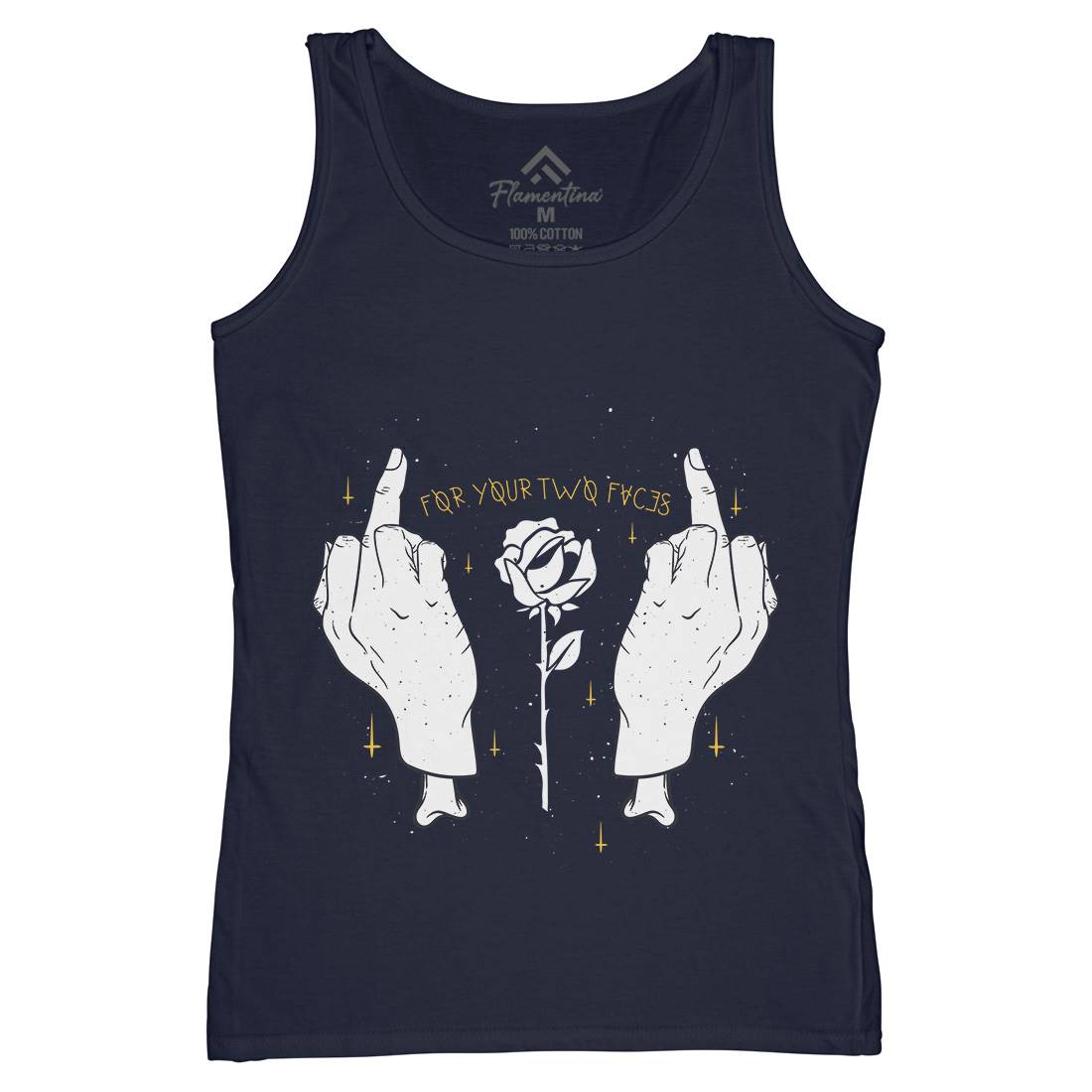 For Your Two Faces Womens Organic Tank Top Vest Quotes D456