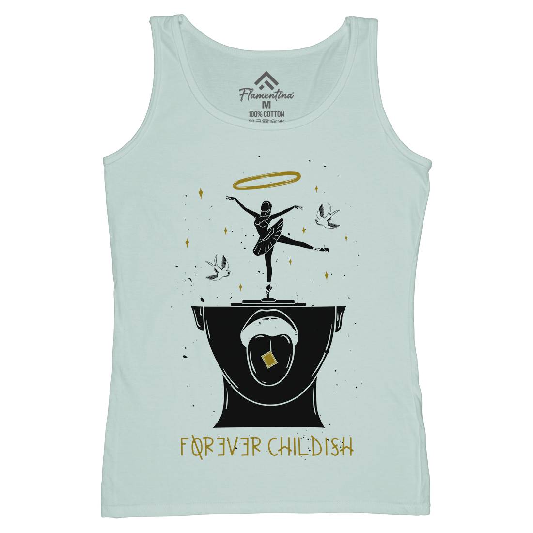 Forever Childish Womens Organic Tank Top Vest Quotes D457