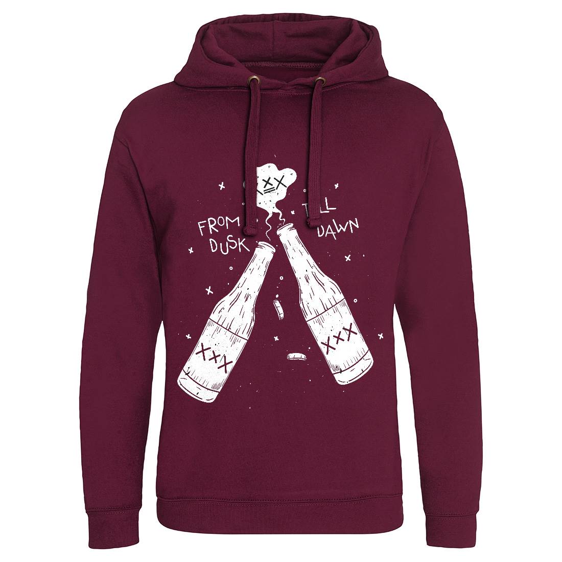 From Dusk Till Dawn Mens Hoodie Without Pocket Drinks D458