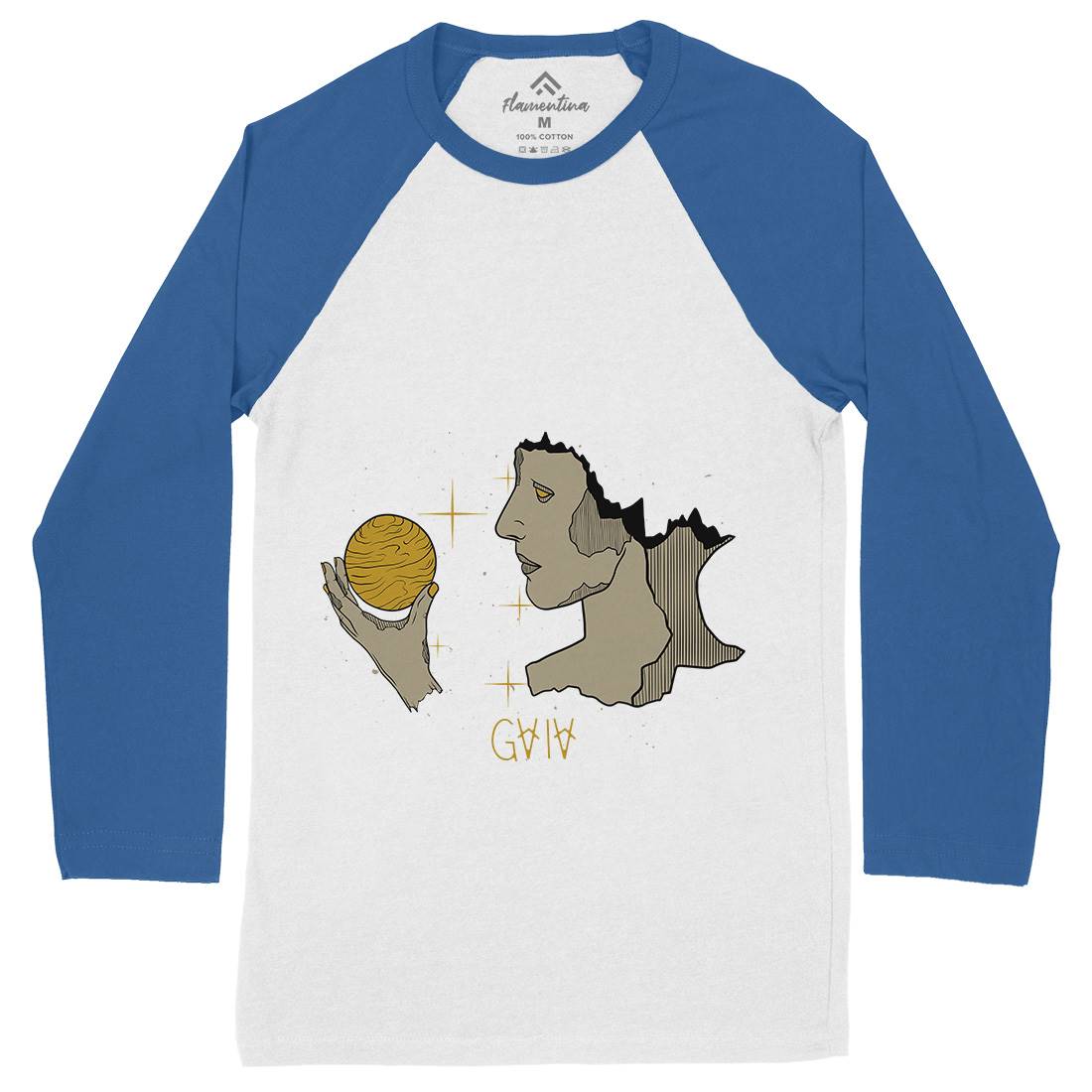 Gaia Mens Long Sleeve Baseball T-Shirt Nature D459