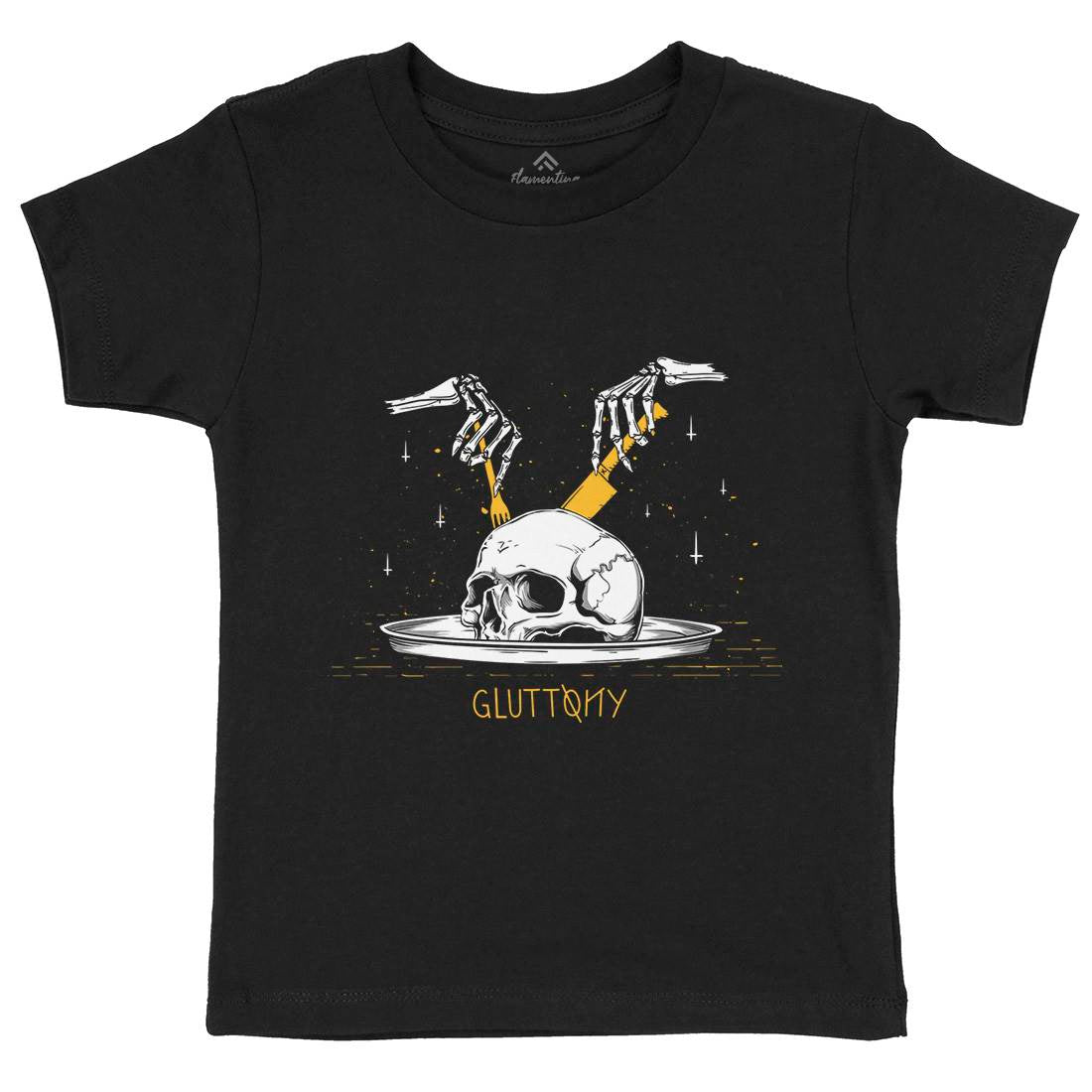 Gluttony Kids Crew Neck T-Shirt Food D460