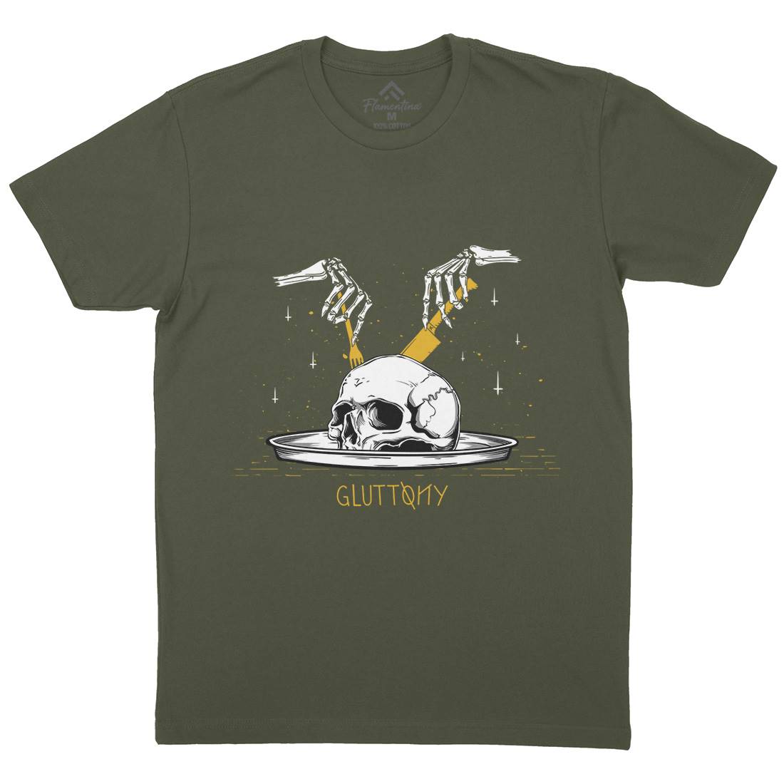 Gluttony Mens Crew Neck T-Shirt Food D460
