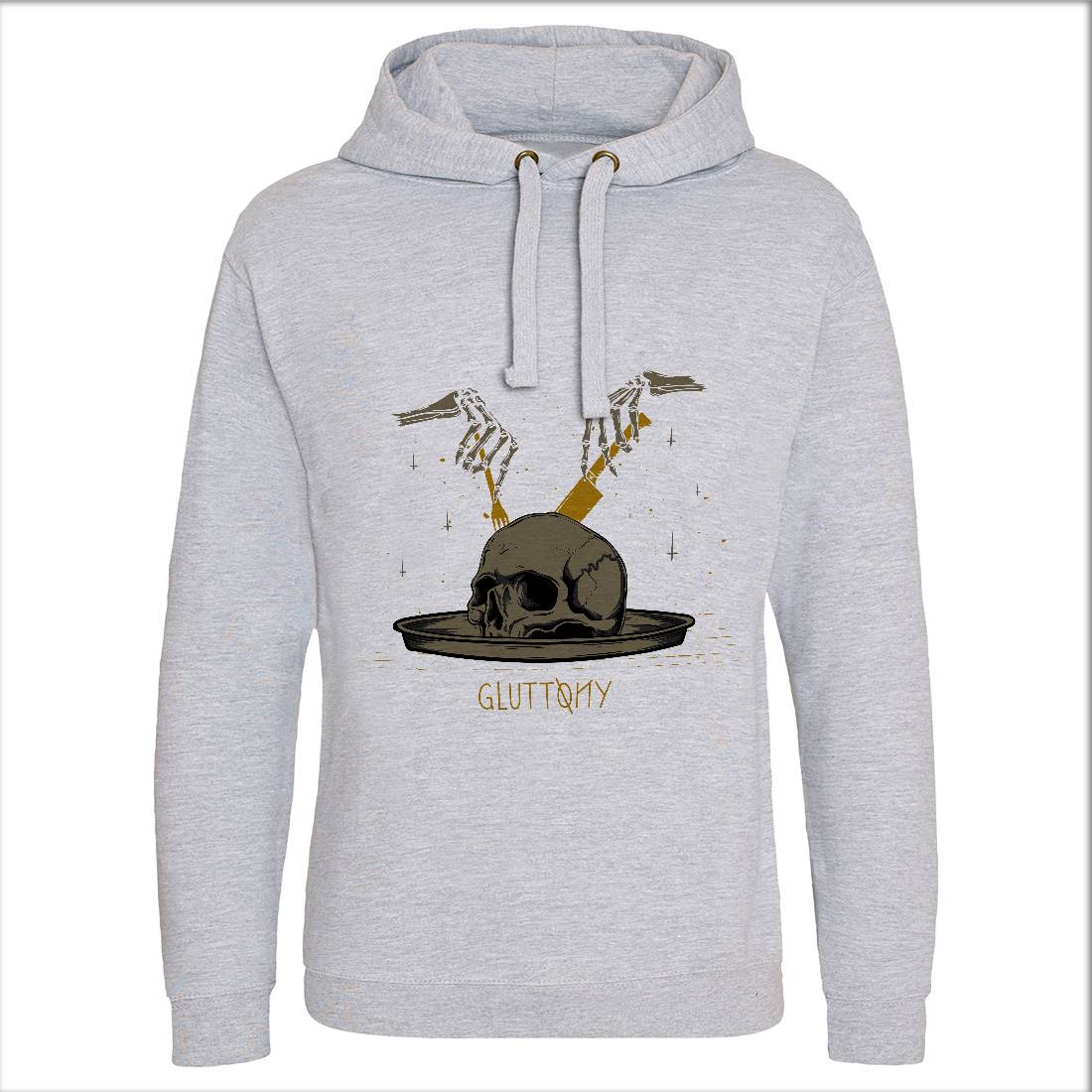 Gluttony Mens Hoodie Without Pocket Food D460