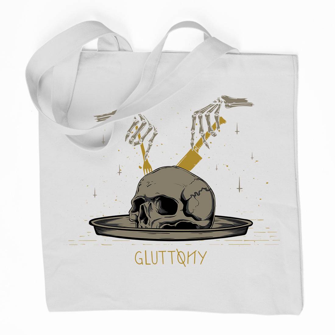 Gluttony Organic Premium Cotton Tote Bag Food D460