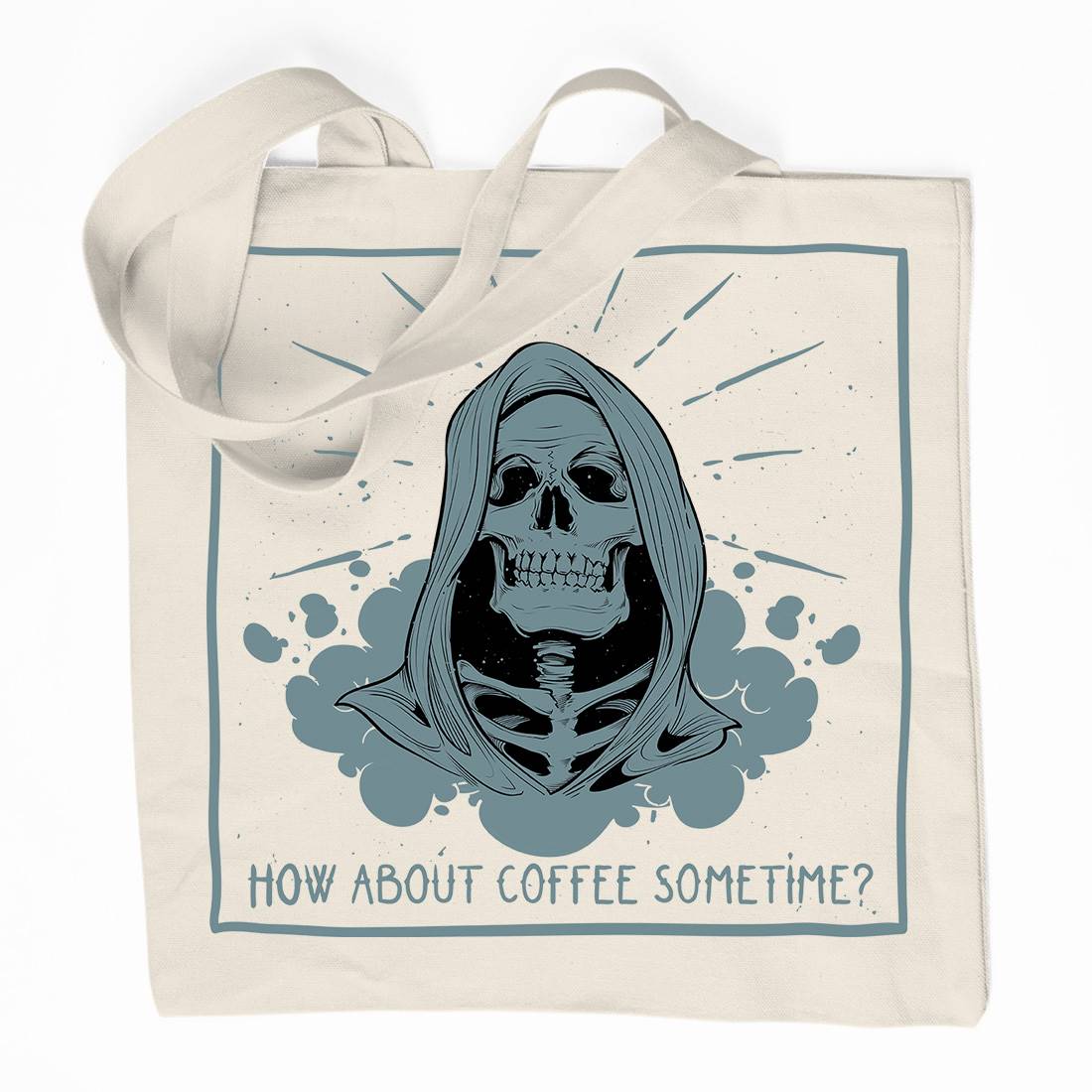 How About Coffee Organic Premium Cotton Tote Bag Funny D463