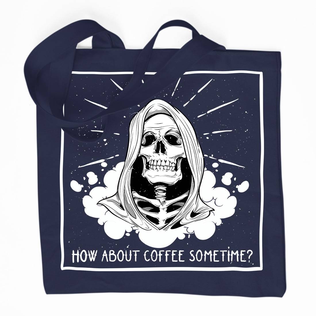 How About Coffee Organic Premium Cotton Tote Bag Funny D463