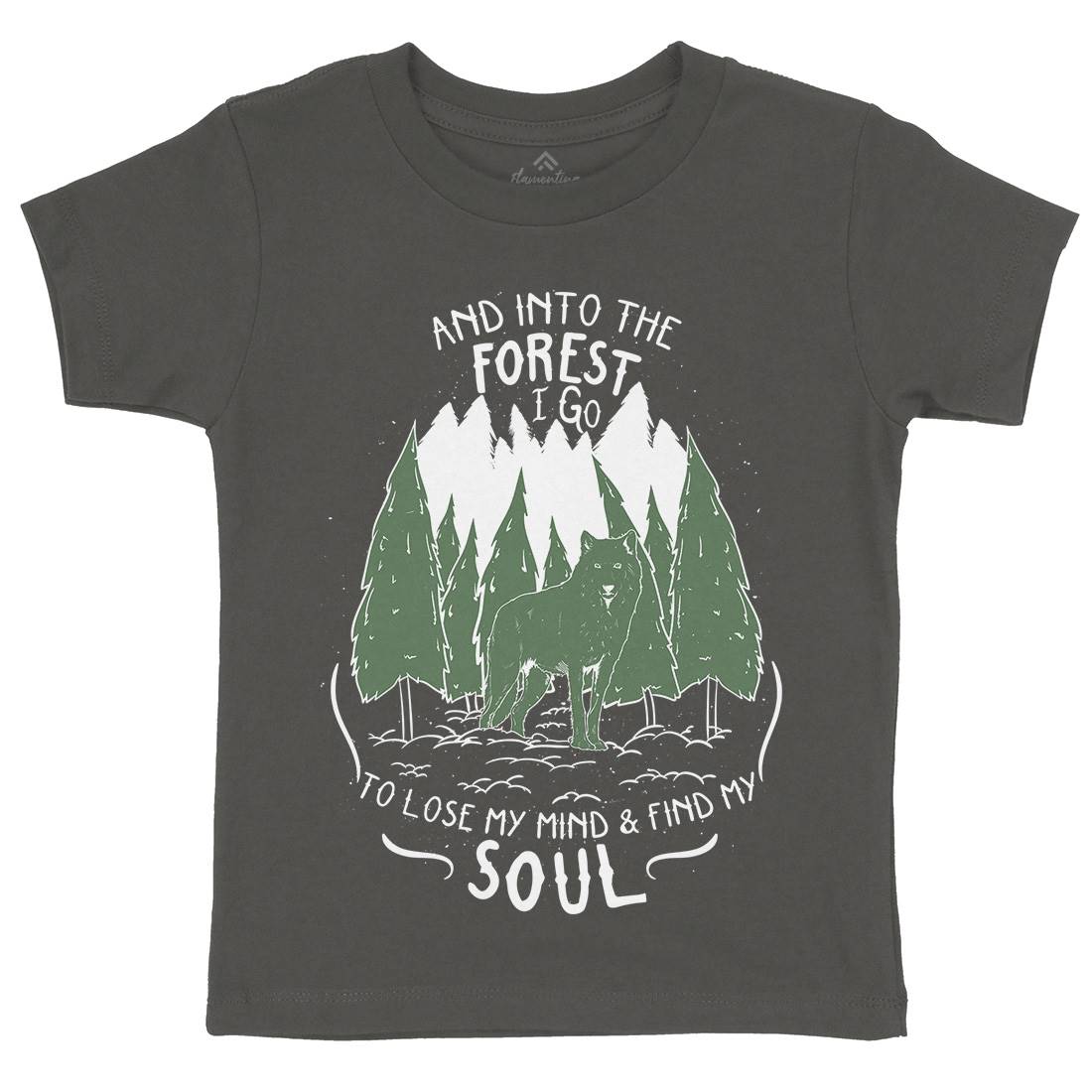 Into The Forest Kids Organic Crew Neck T-Shirt Quotes D467