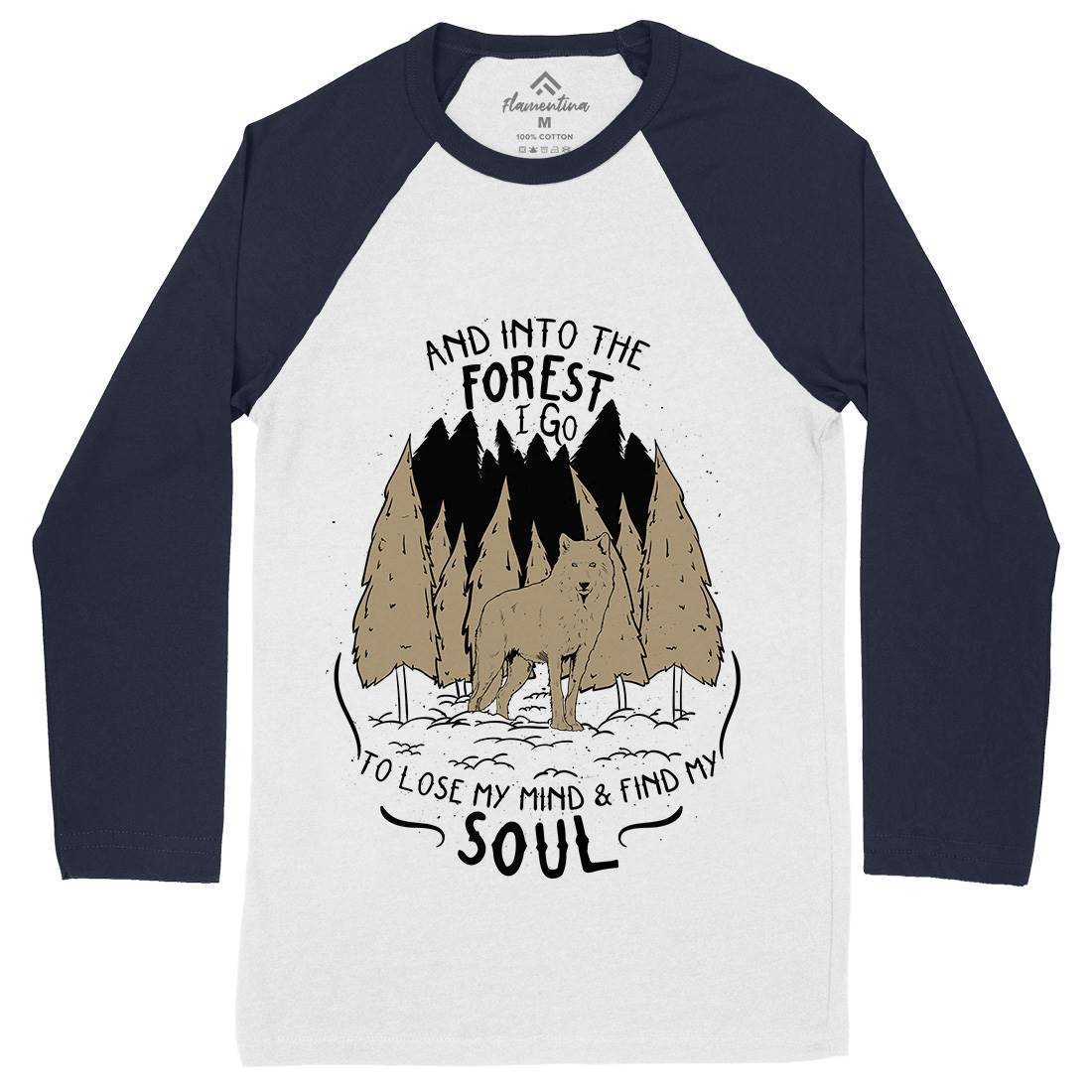 Into The Forest Mens Long Sleeve Baseball T-Shirt Quotes D467