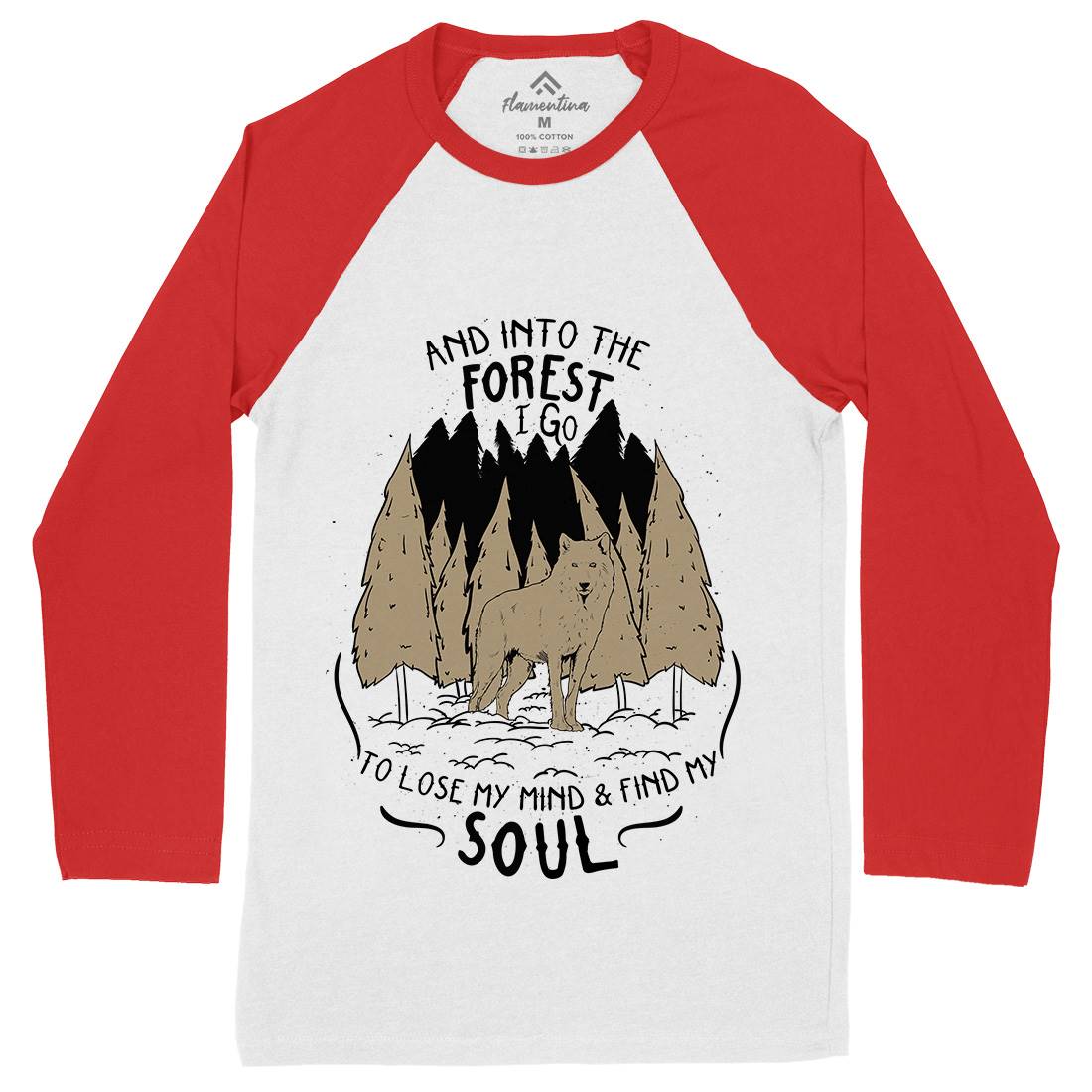 Into The Forest Mens Long Sleeve Baseball T-Shirt Quotes D467