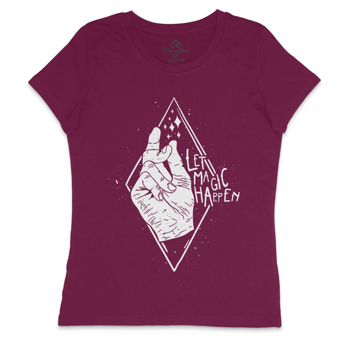 Let Magic Happen Womens Crew Neck T-Shirt Quotes D469