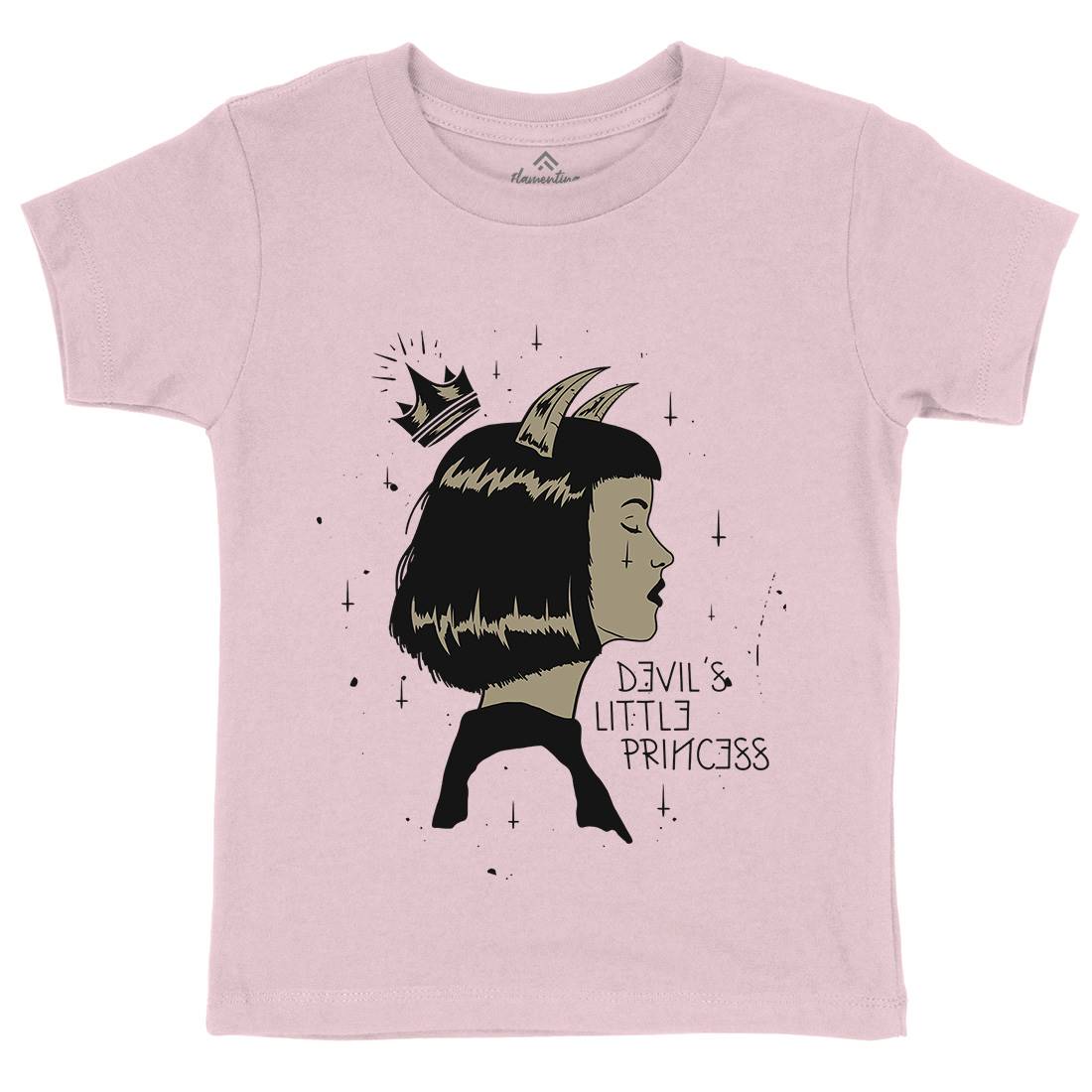 Little Princess Kids Crew Neck T-Shirt Horror D470