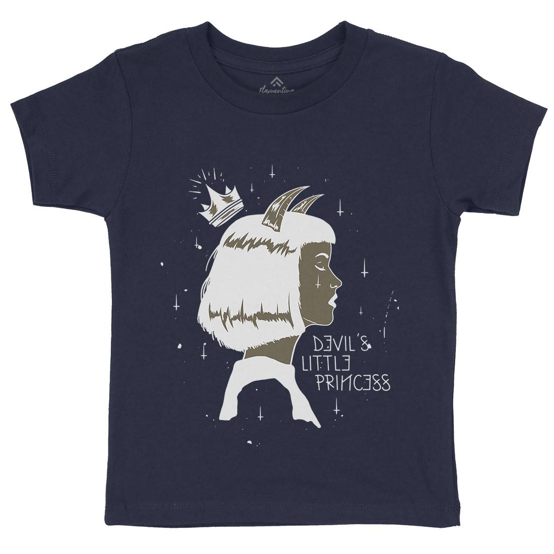 Little Princess Kids Organic Crew Neck T-Shirt Horror D470