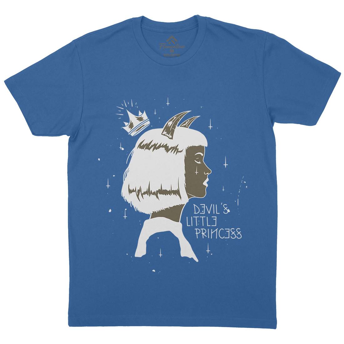 Little Princess Mens Organic Crew Neck T-Shirt Horror D470