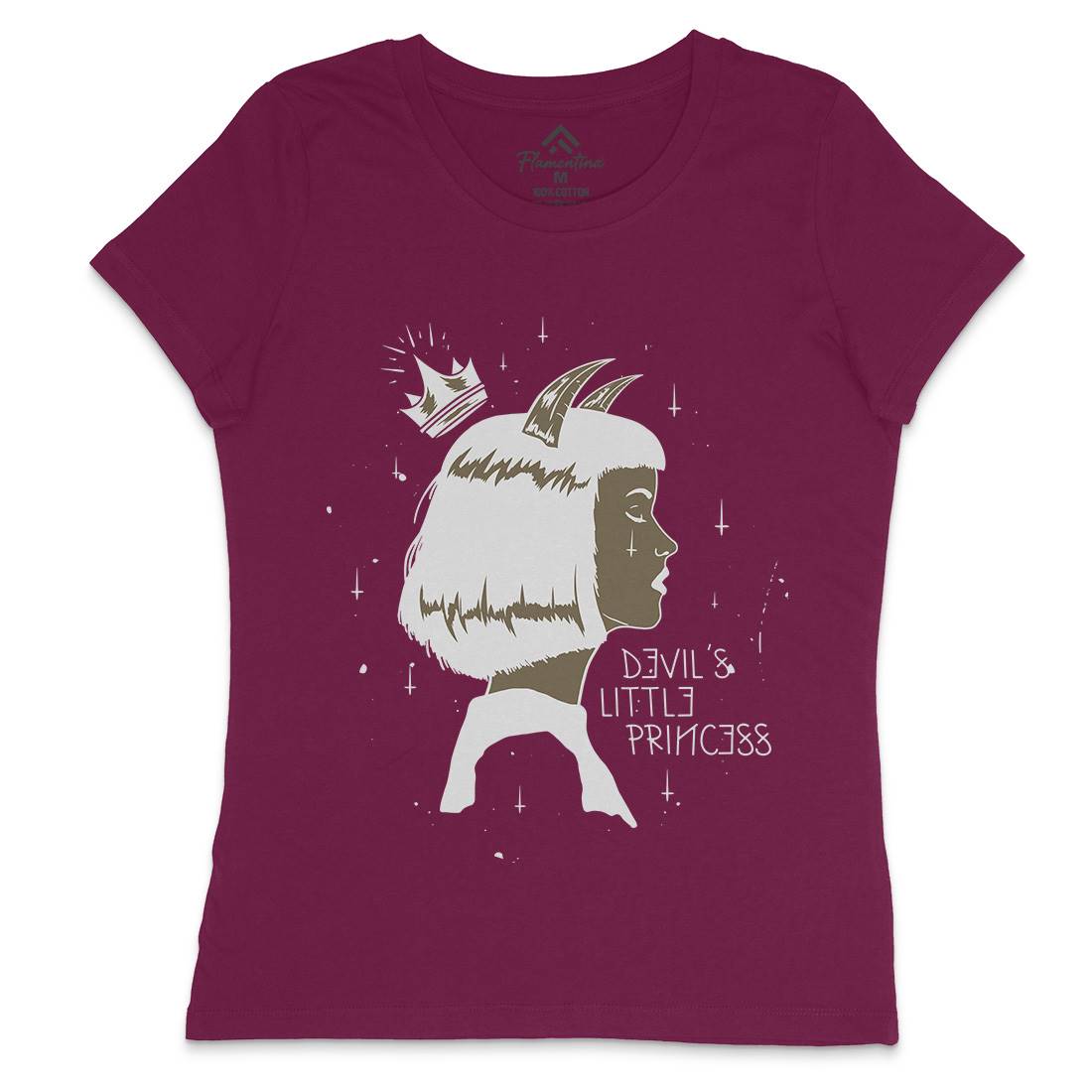 Little Princess Womens Crew Neck T-Shirt Horror D470