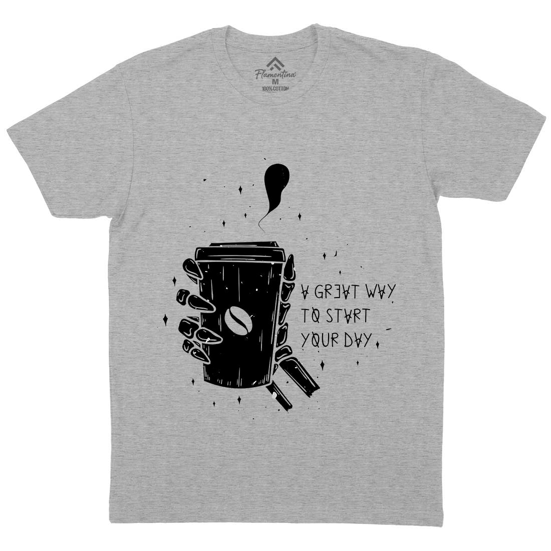 Morning Coffee Mens Crew Neck T-Shirt Drinks D472