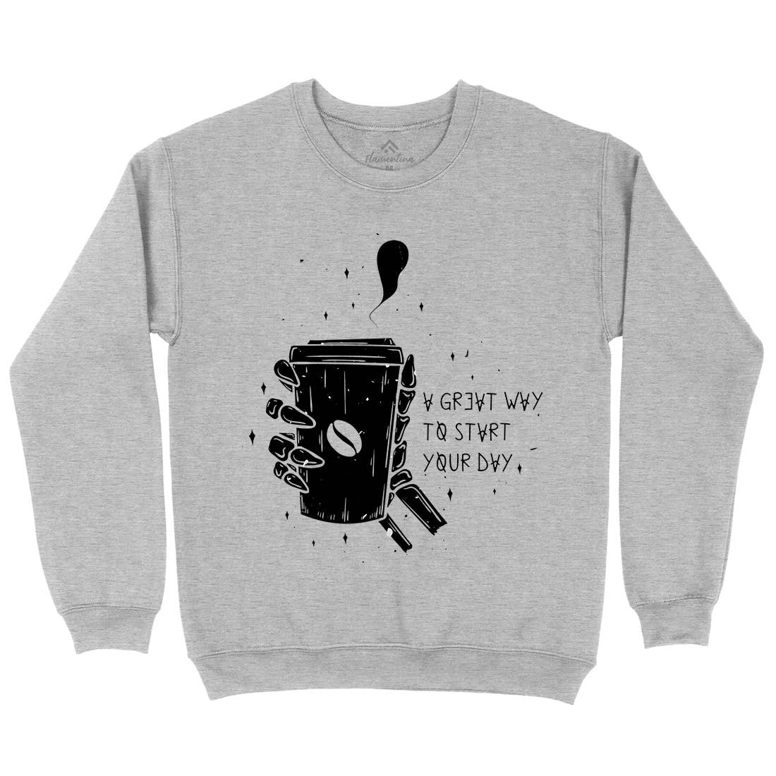 Morning Coffee Mens Crew Neck Sweatshirt Drinks D472