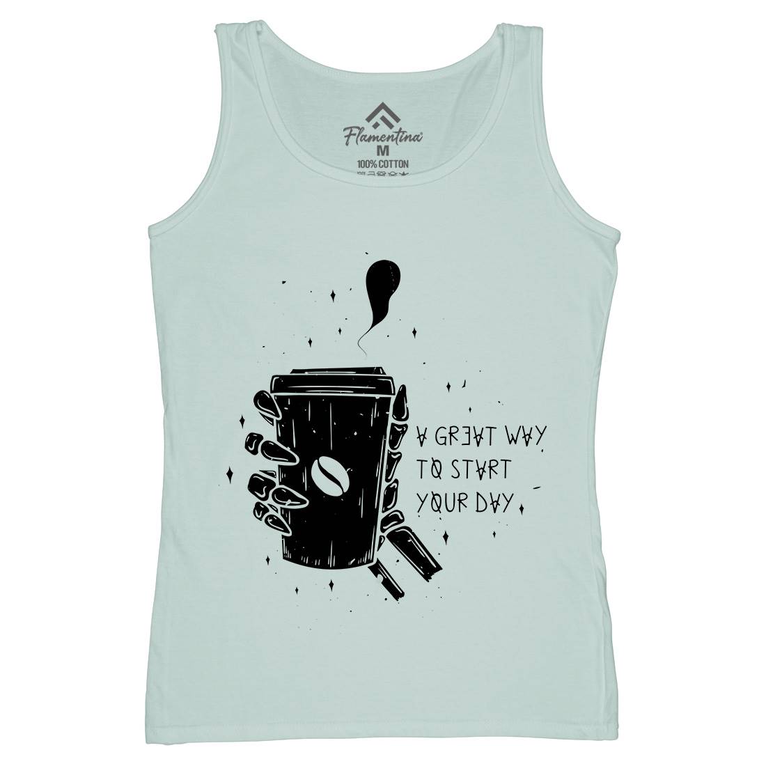 Morning Coffee Womens Organic Tank Top Vest Drinks D472