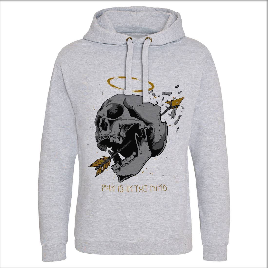 Pain Is In The Mind Mens Hoodie Without Pocket Quotes D479