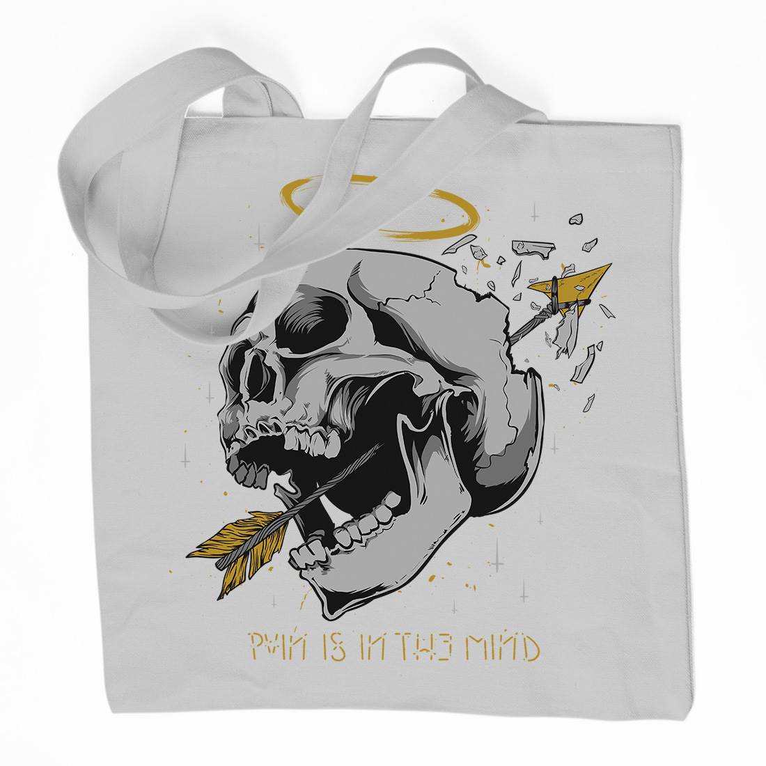 Pain Is In The Mind Organic Premium Cotton Tote Bag Quotes D479