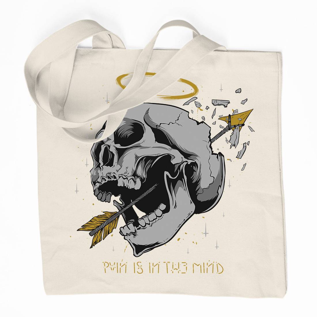 Pain Is In The Mind Organic Premium Cotton Tote Bag Quotes D479