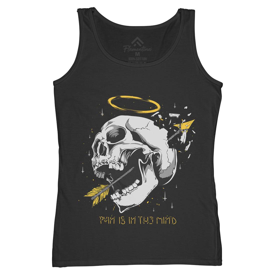 Pain Is In The Mind Womens Organic Tank Top Vest Quotes D479
