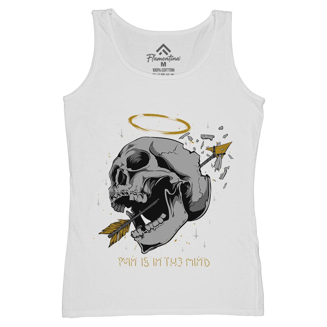 Pain Is In The Mind Womens Organic Tank Top Vest Quotes D479